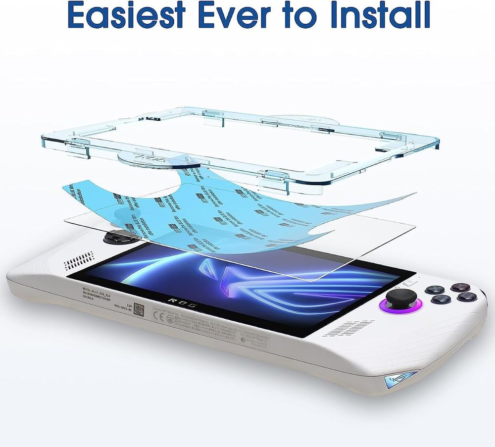 clear tempered glass screen protector for ASUS ROG Ally by amFilm