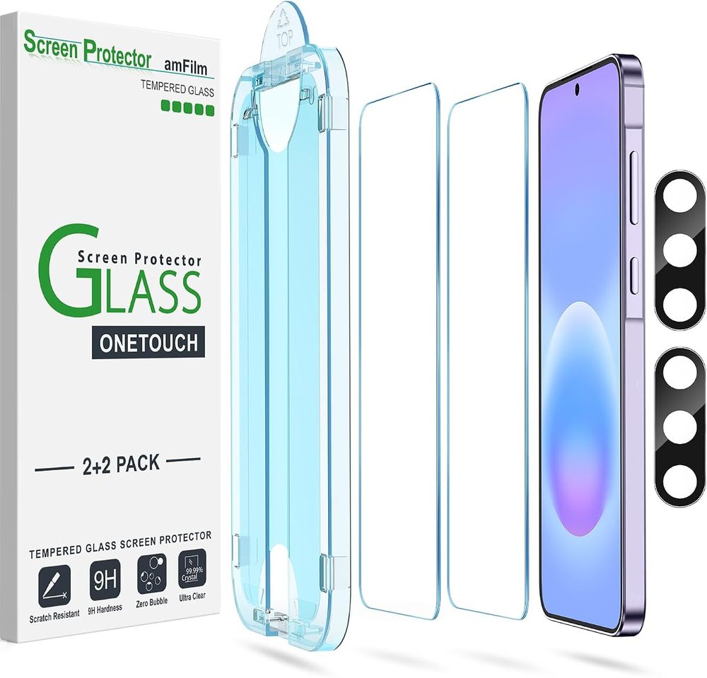 clear tempered glass screen protector for Galaxy A57 by amFilm