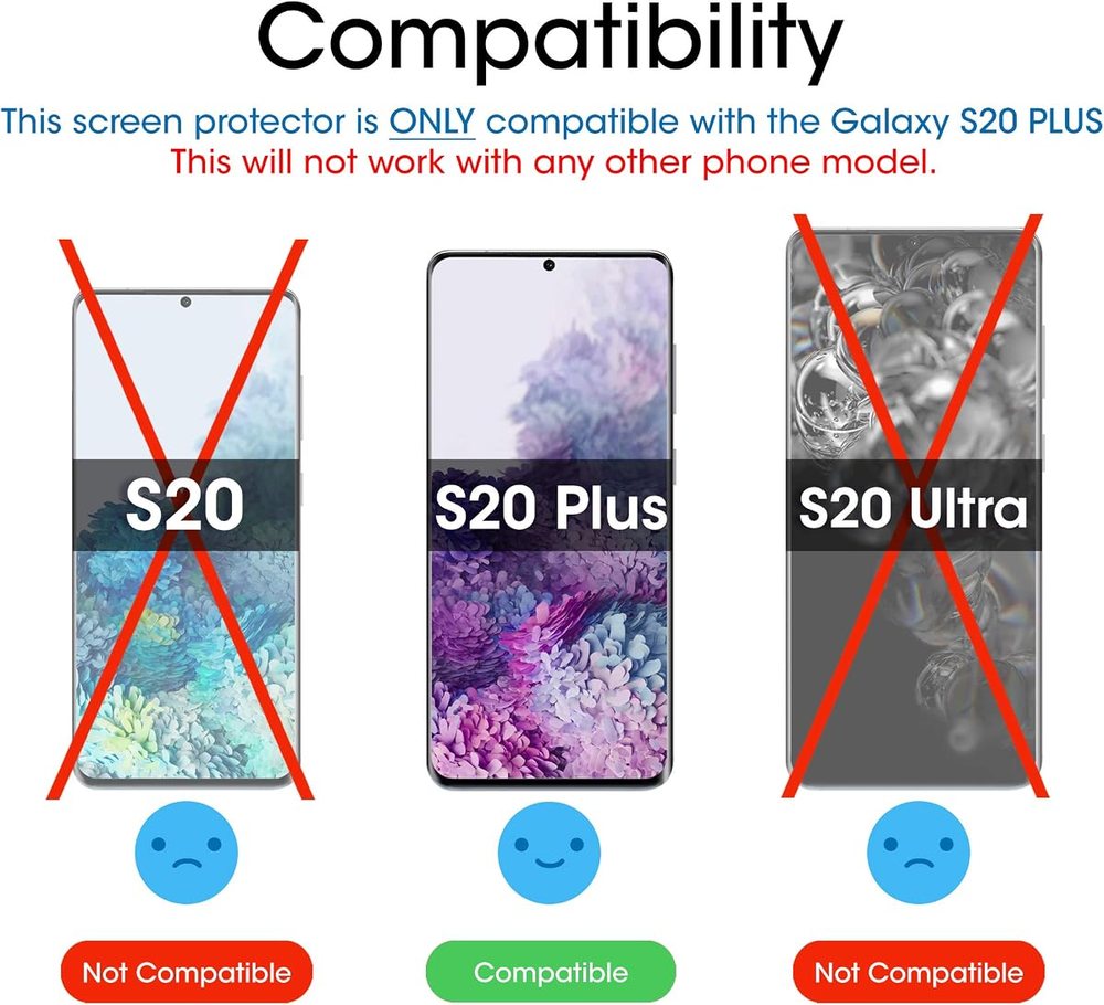 clear tempered glass screen protector for Galaxy S20 Plus by amFilm