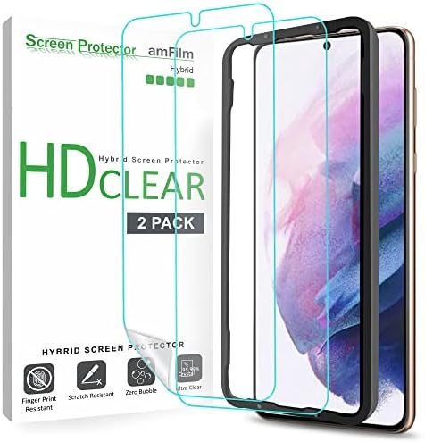clear tempered glass screen protector for Galaxy S21+ by amFilm