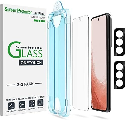 clear tempered glass screen protector for Galaxy S22+ by amFilm
