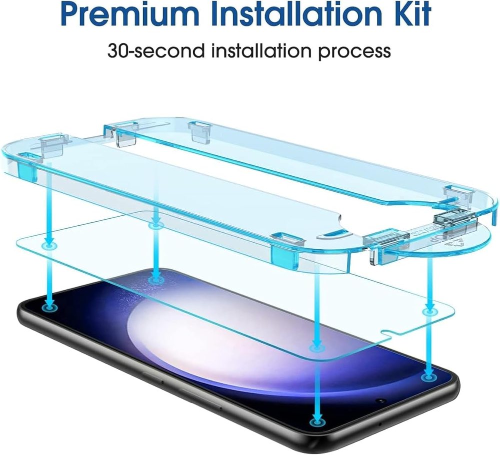 clear tempered glass screen protector for Galaxy S23 by amFilm