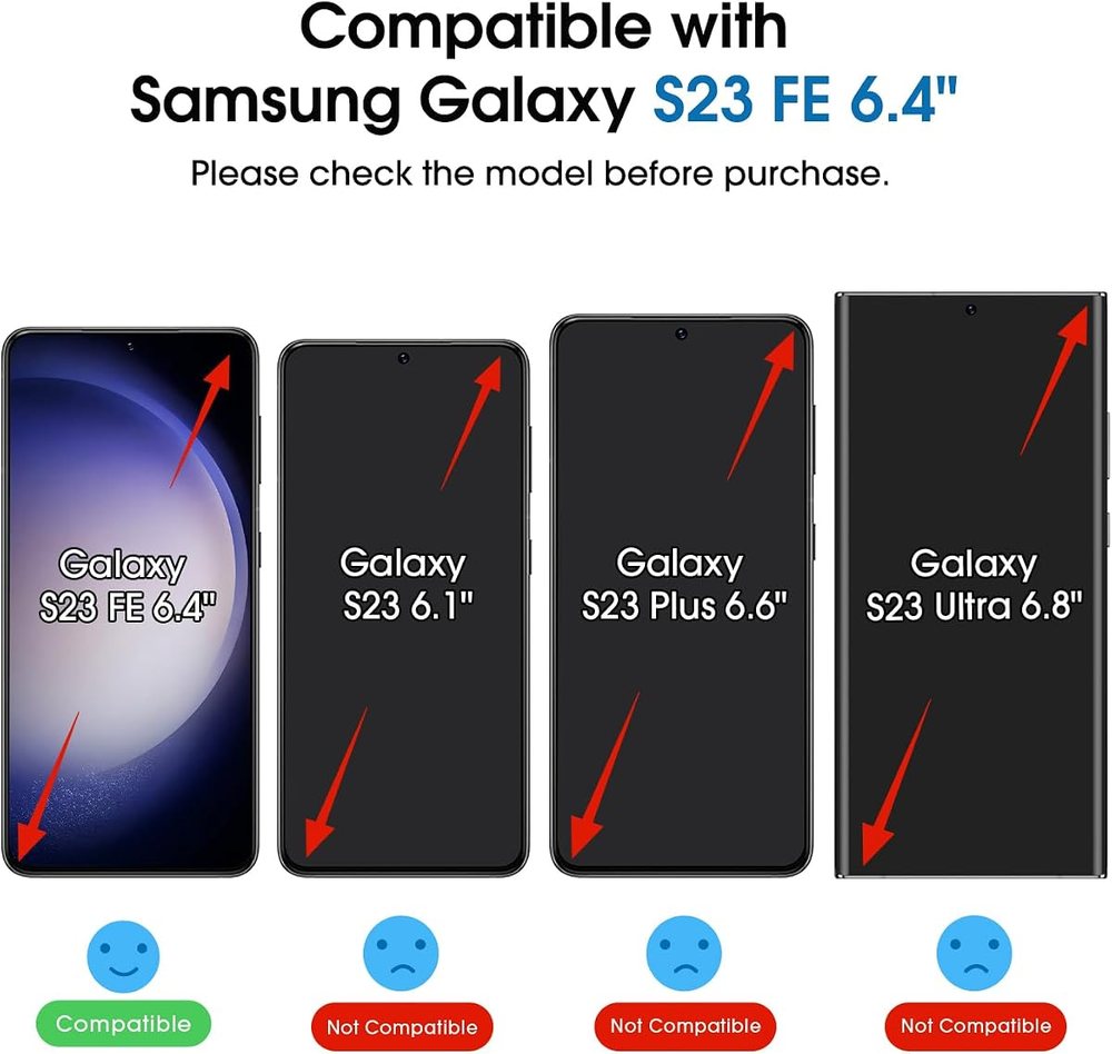 clear tempered glass screen protector for Galaxy S23 FE by amFilm