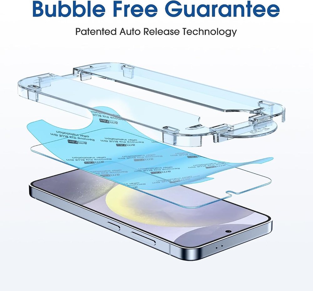 clear tempered glass screen protector for Galaxy S24+ by amFilm