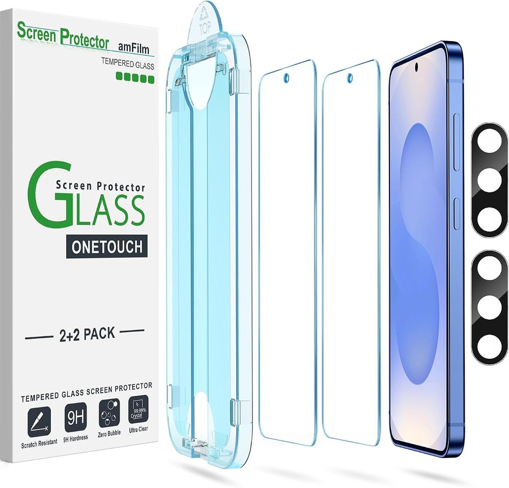 clear tempered glass screen protector for Galaxy S25 by amFilm