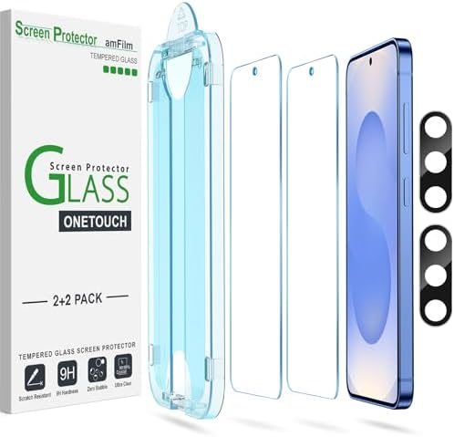 clear tempered glass screen protector for Galaxy S25 by amFilm