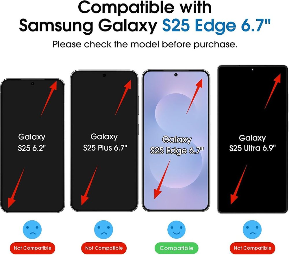 clear tempered glass screen protector for Galaxy S25 by amFilm