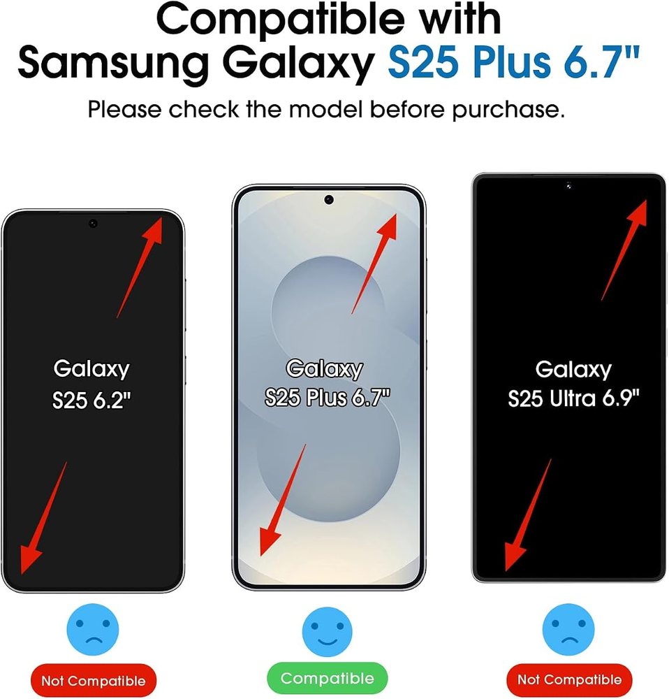 privacy tempered glass screen protector for Galaxy S25+ by amFilm