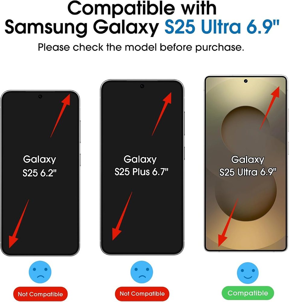 clear tempered glass screen protector for Galaxy S25 Ultra by amFilm