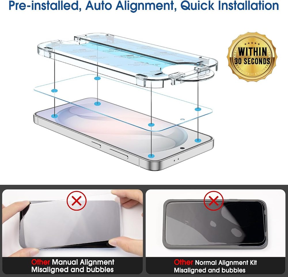 clear tempered glass screen protector for Galaxy S26+ by amFilm