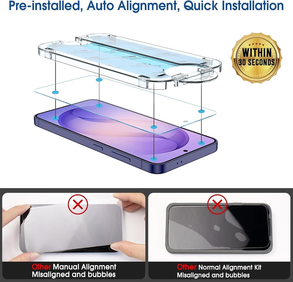 clear tempered glass screen protector for Galaxy S26 Ultra by amFilm