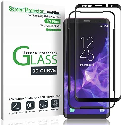 clear tempered glass screen protector for Galaxy S9 Plus by amFilm