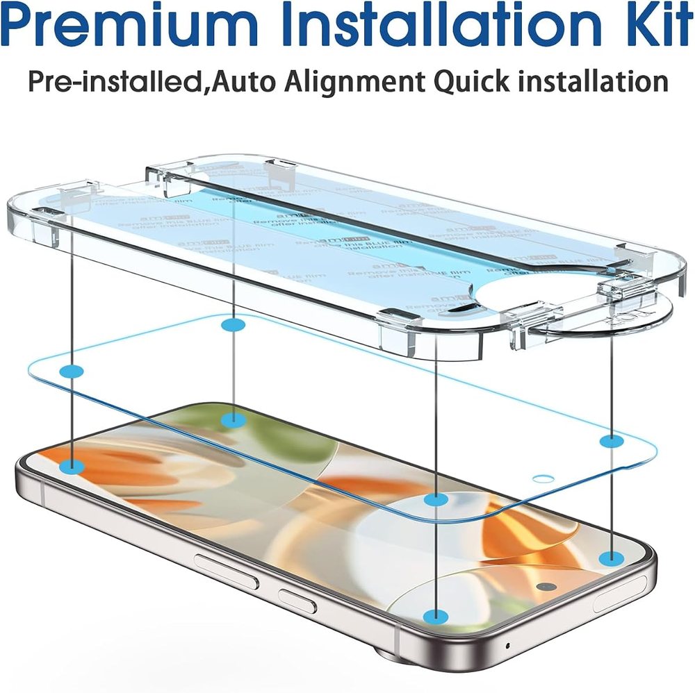 clear tempered glass screen protector for Google Pixel 9 Pro by amFilm