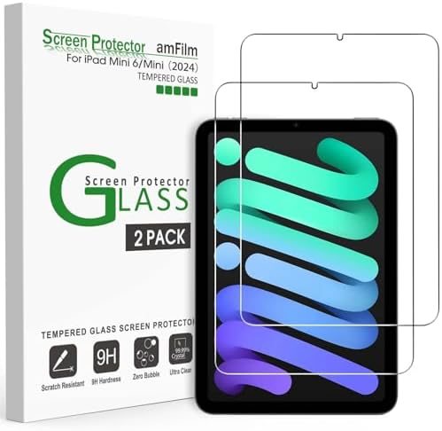 clear tempered glass screen protector for iPad mini 7 by amFilm