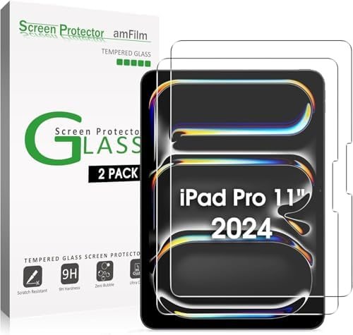 clear tempered glass screen protector for iPad Pro 11 Inch by amFilm