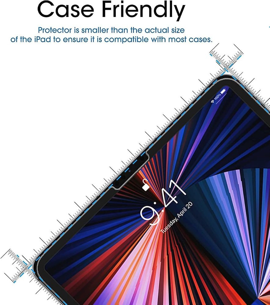 clear tempered glass screen protector for iPad Pro 12.9 by amFilm
