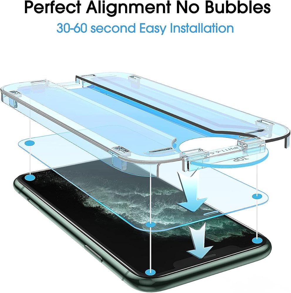 clear tempered glass screen protector for iPhone 11 Pro Max by amFilm