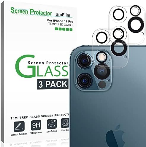 clear tempered glass screen protector for iPhone 12 Pro by amFilm