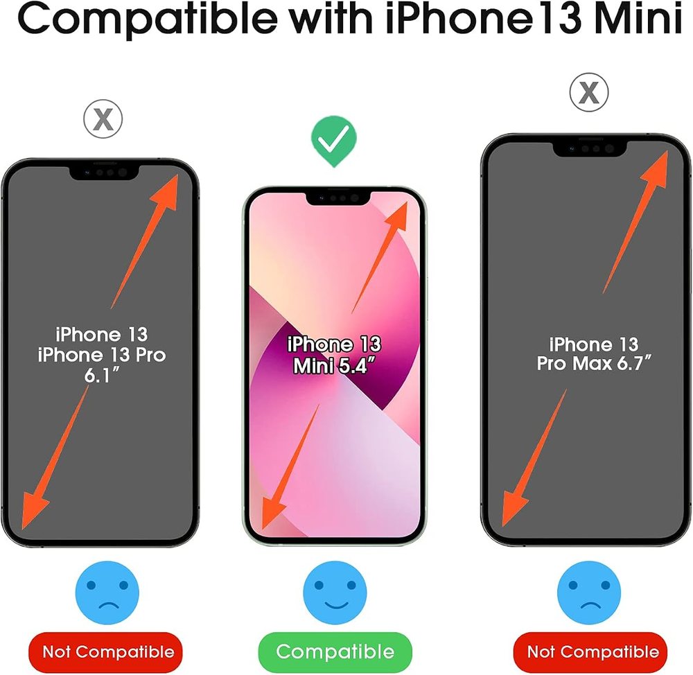 clear tempered glass screen protector for iPhone 13 Mini by amFilm