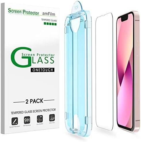 clear tempered glass screen protector for iPhone 13 Mini by amFilm