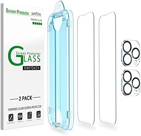clear tempered glass screen protector for iPhone 13 Pro Max by amFilm