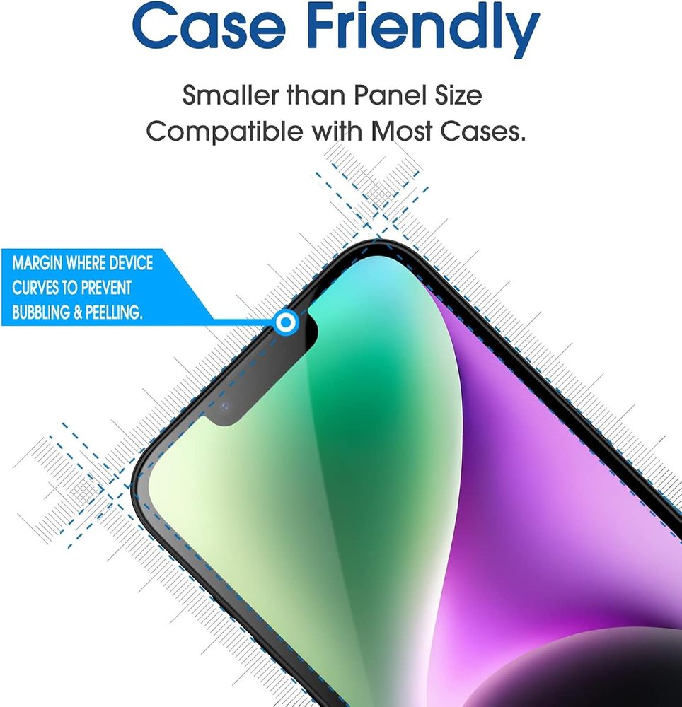 clear tempered glass screen protector for iPhone 13 Pro Max by amFilm