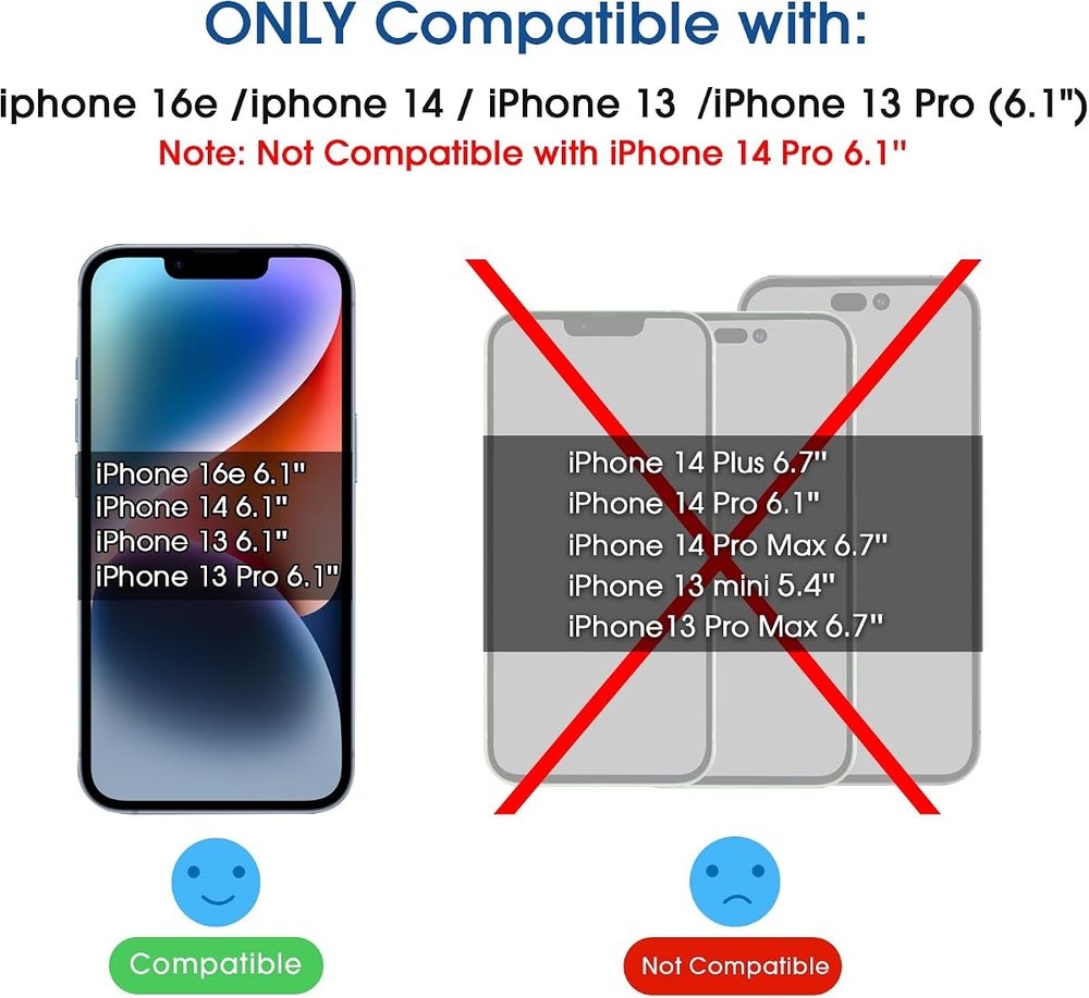clear tempered glass screen protector for iPhone 14 by amFilm