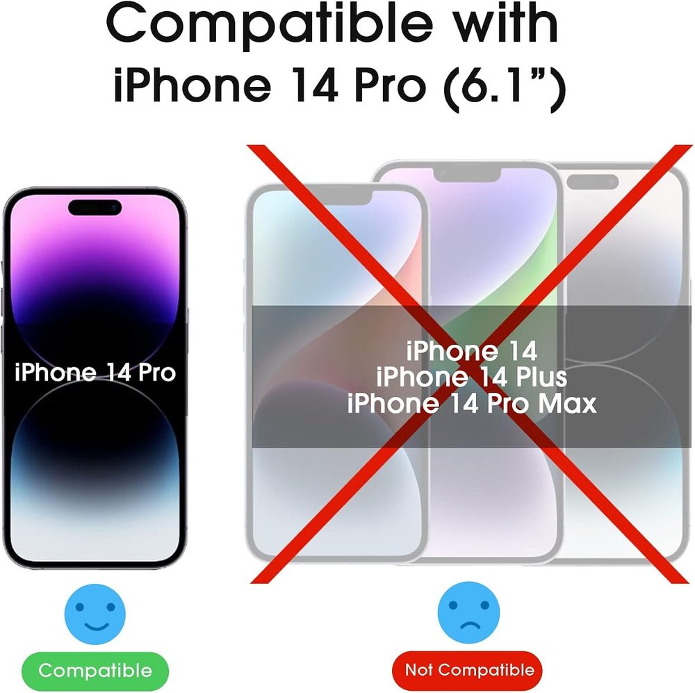 clear tempered glass screen protector for iPhone 14 Pro by amFilm