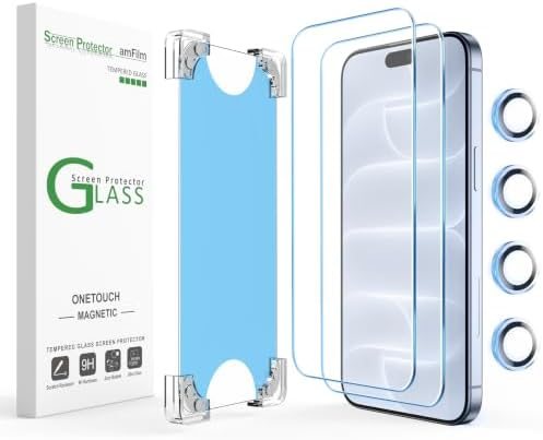 clear tempered glass screen protector for iPhone 18 Pro by amFilm