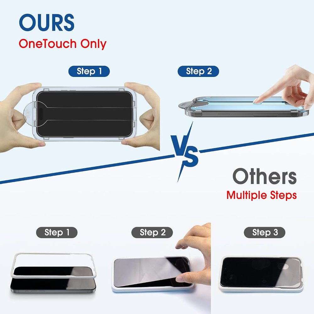 clear tempered glass screen protector for iPhone 18 Pro by amFilm