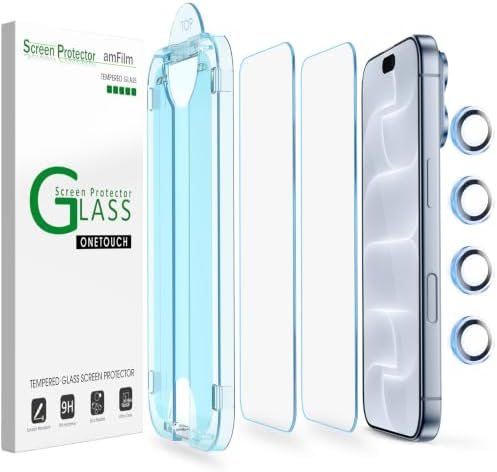 clear tempered glass screen protector for iPhone 18 Pro by amFilm