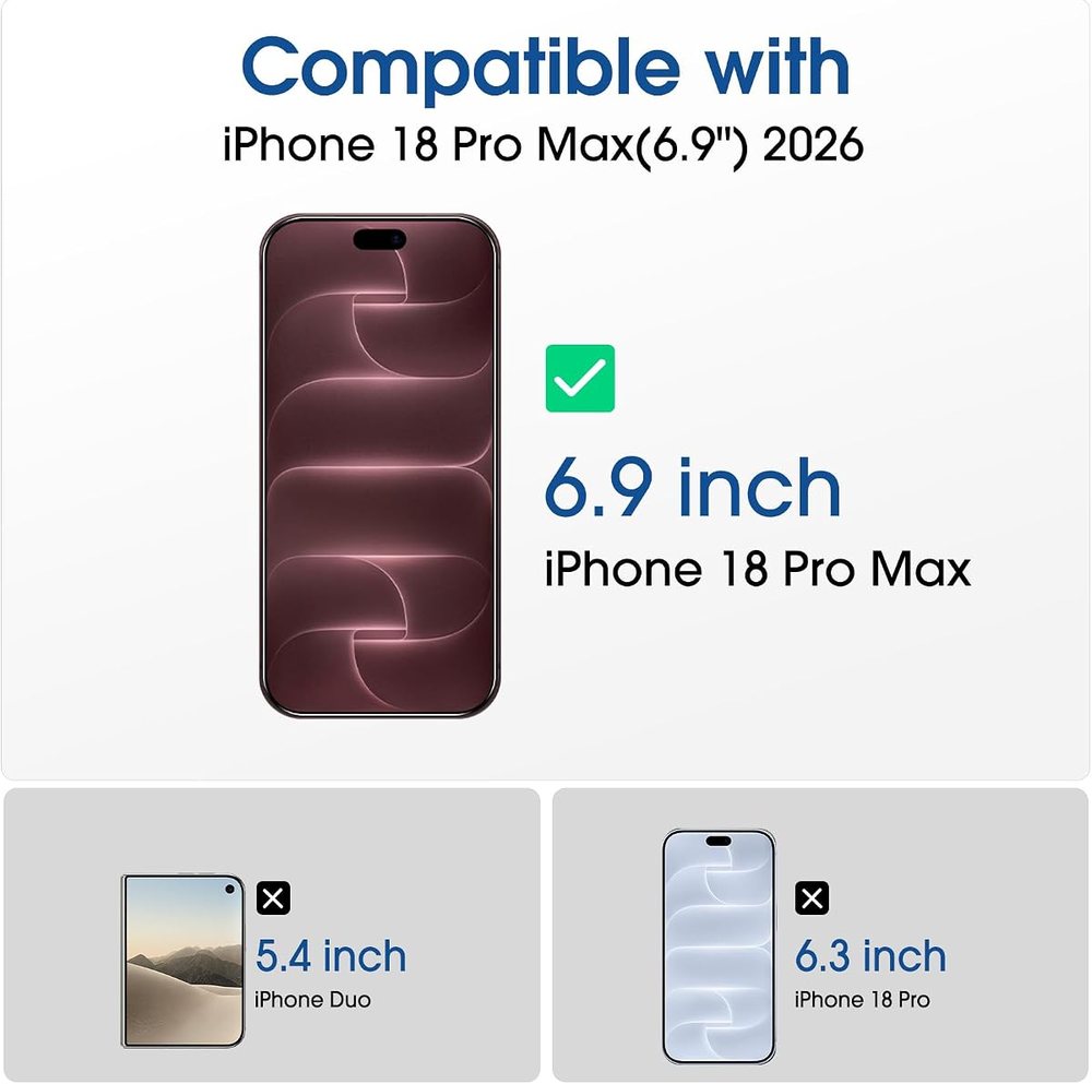 privacy tempered glass screen protector for iPhone 18 Pro Max by amFilm
