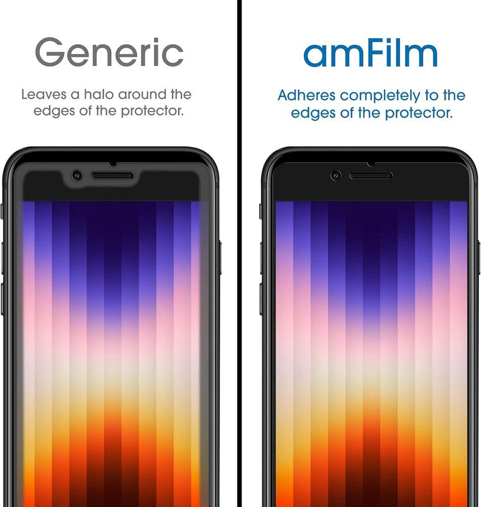clear tempered glass screen protector for iPhone 8 by amFilm