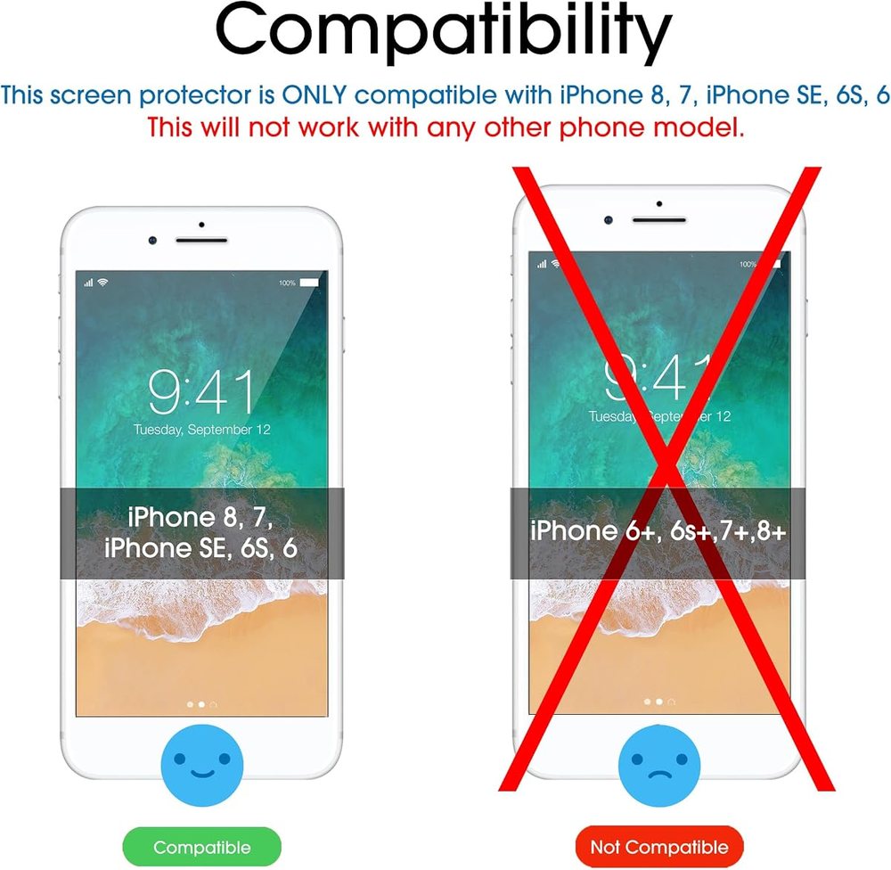 clear tempered glass screen protector for iPhone 8 by amFilm