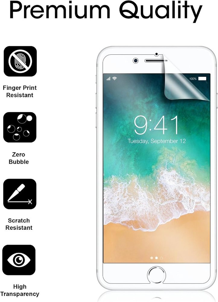 clear tempered glass screen protector for iPhone 8 by amFilm