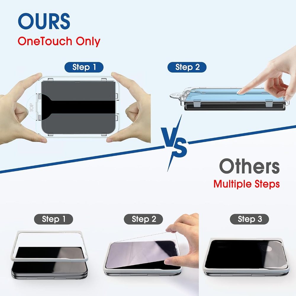 clear tempered glass screen protector for iPhone Duo by amFilm