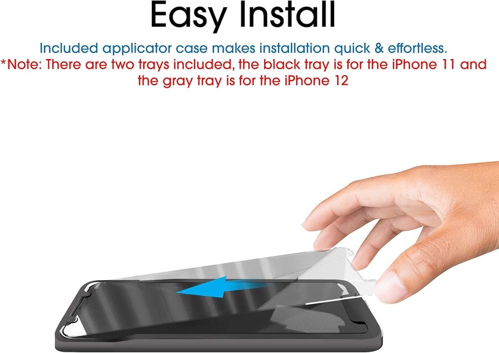 clear tempered glass screen protector for iPhone XR by amFilm