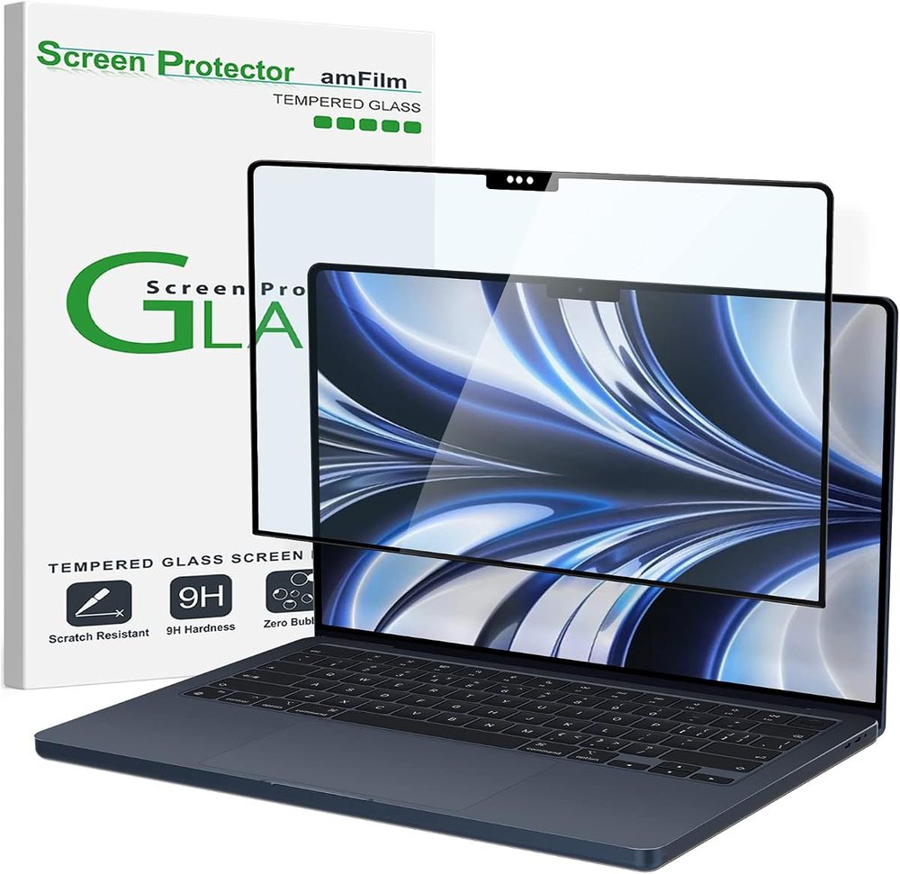 clear tempered glass screen protector for MacBook Air 13.6 by amFilm