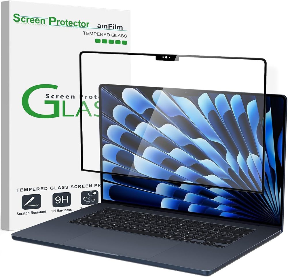 clear tempered glass screen protector for MacBook Air 15 by amFilm