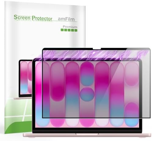 privacy tempered glass screen protector for MacBook by amFilm