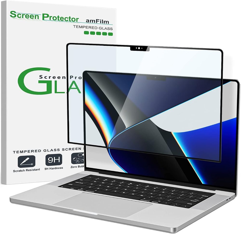 clear tempered glass screen protector for MacBook Pro 14.2 by amFilm