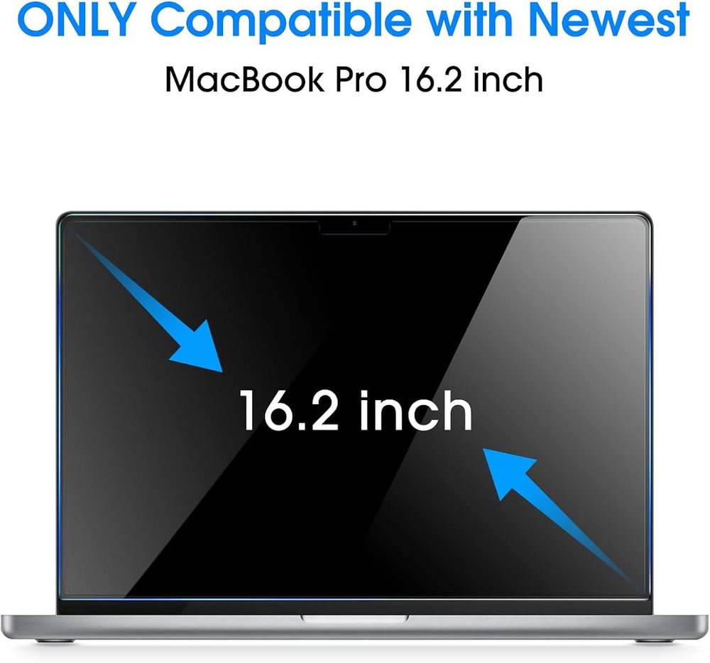 clear tempered glass screen protector for MacBook Pro 16.2 by amFilm