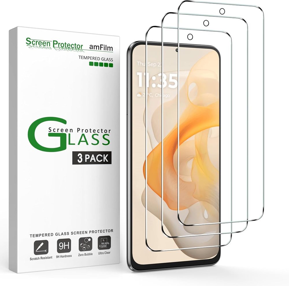 clear tempered glass screen protector for Motorola Moto G Stylus 5G by amFilm