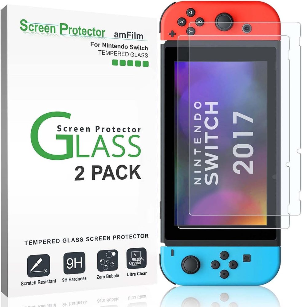 clear tempered glass screen protector for Nintendo Switch 2 by amFilm