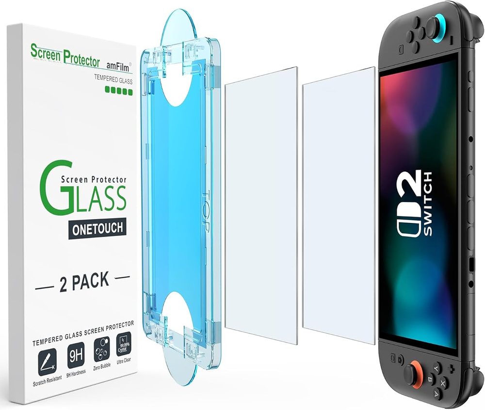 matte anti-glare tempered glass screen protector for Nintendo Switch 2 by amFilm