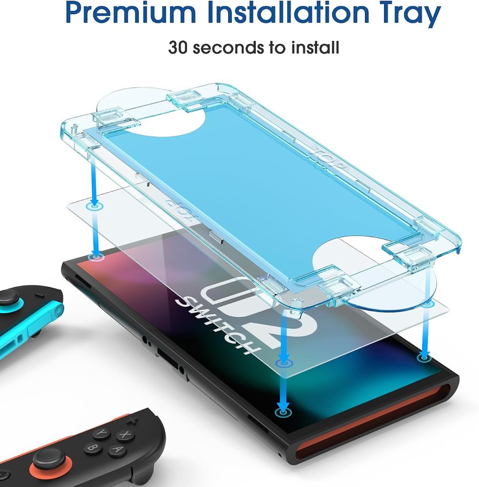 matte anti-glare tempered glass screen protector for Nintendo Switch 2 by amFilm