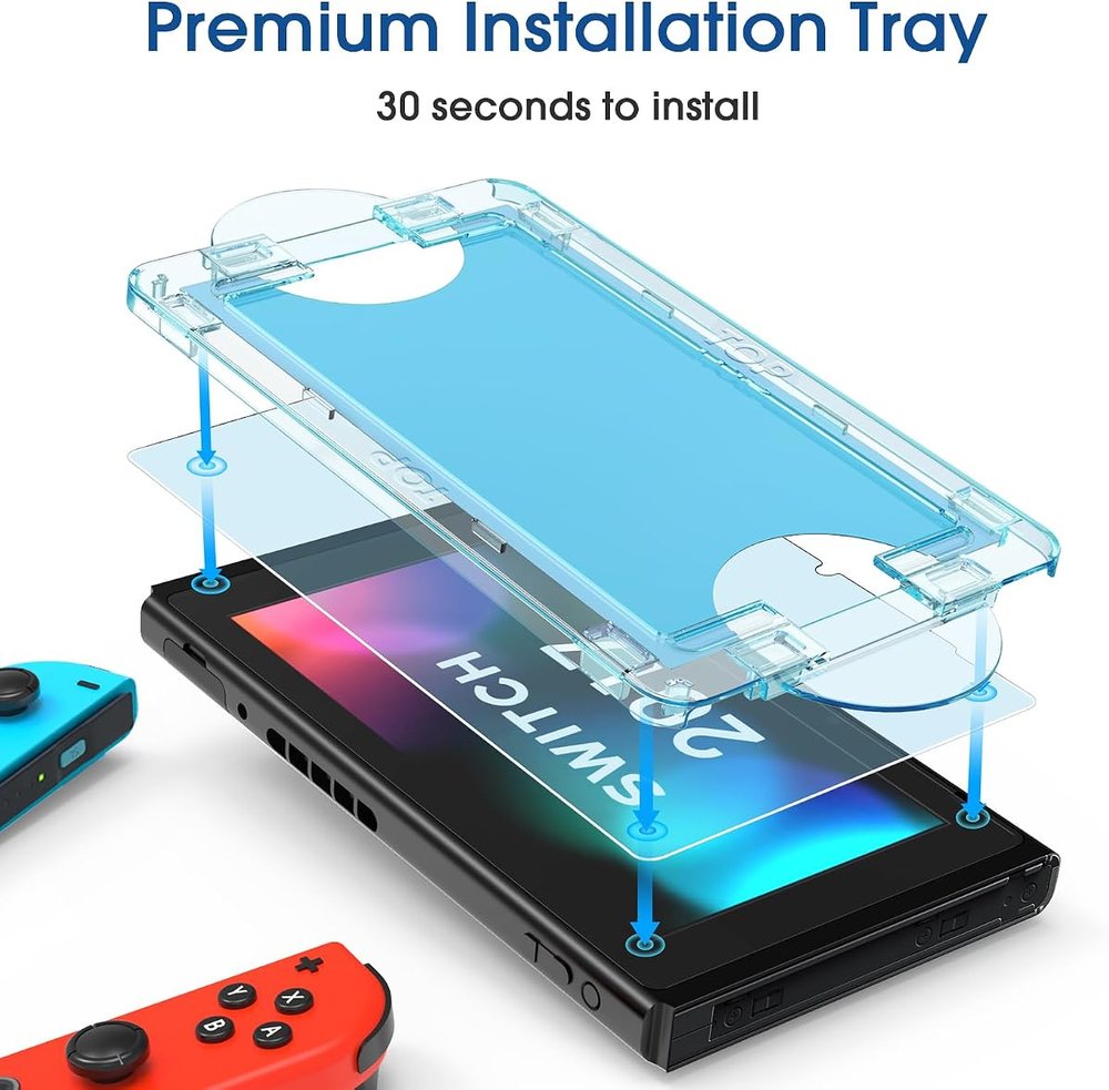 clear tempered glass screen protector for Nintendo Switch by amFilm