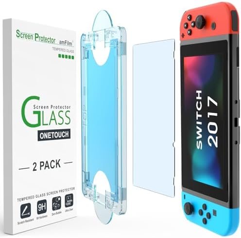 clear tempered glass screen protector for Nintendo Switch by amFilm