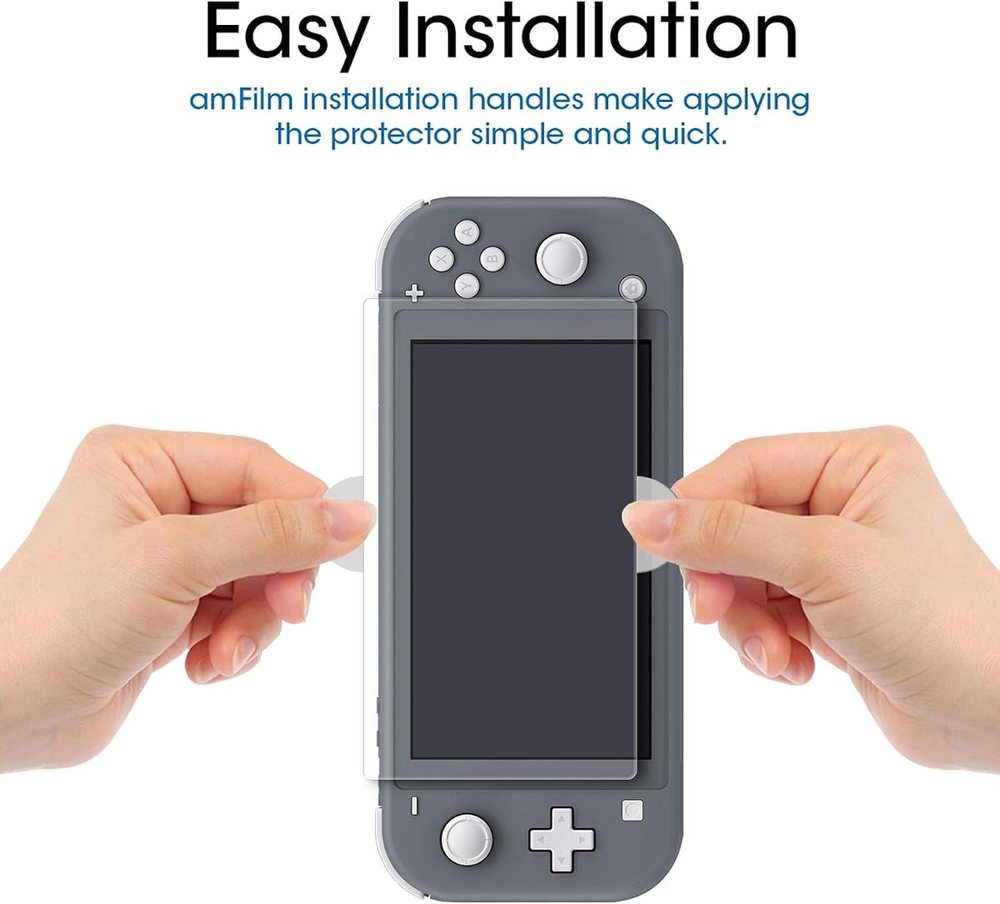 clear tempered glass screen protector for Nintendo Switch Lite 2019 by amFilm