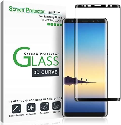 clear tempered glass screen protector for Samsung Galaxy Note 8 by amFilm